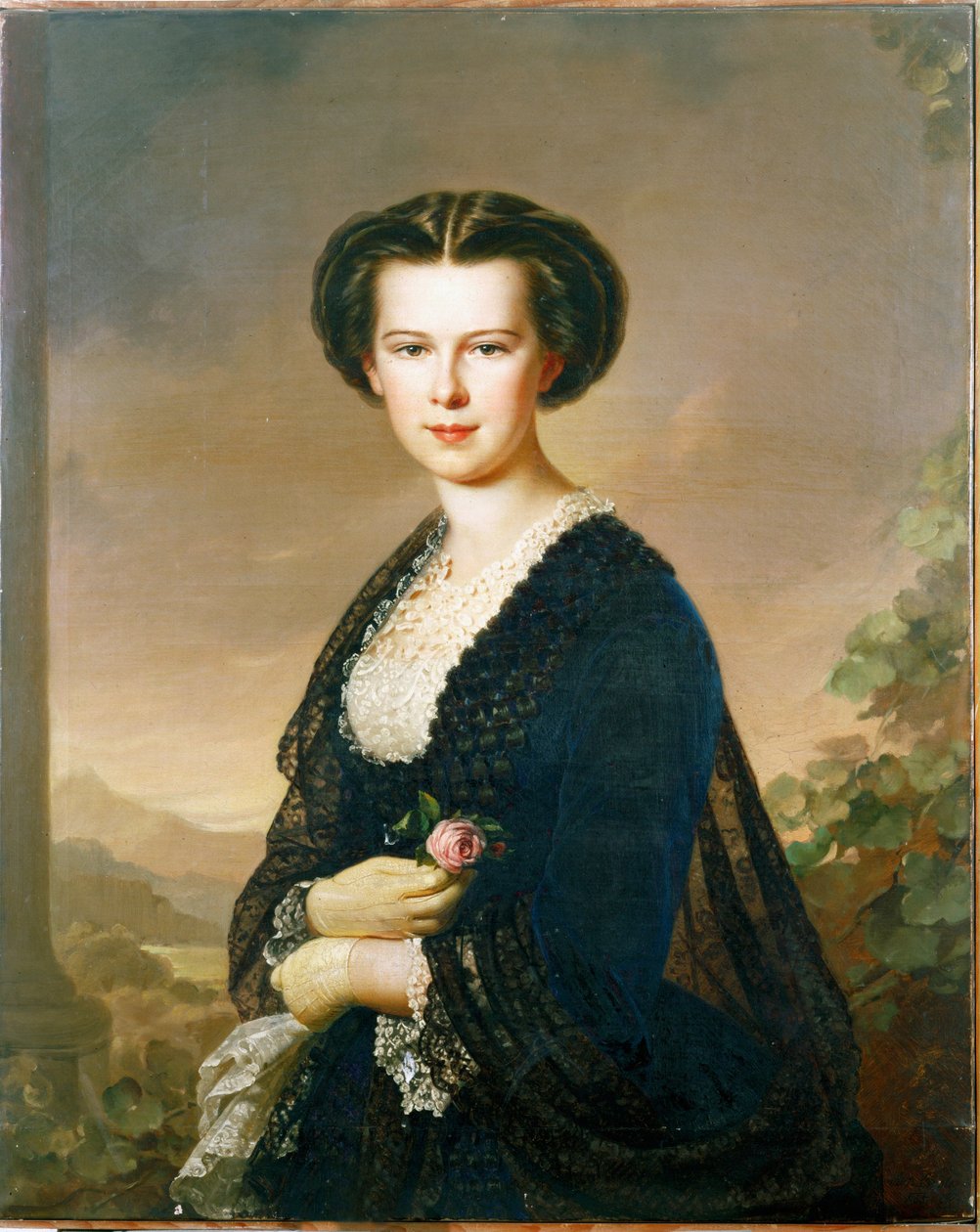 Kejsarinnan Elisabeth Sisi, född prinsessa i Bayern, hustru till kejsar Franz Josef av Österrike-Ungern ... av Anton Einsle