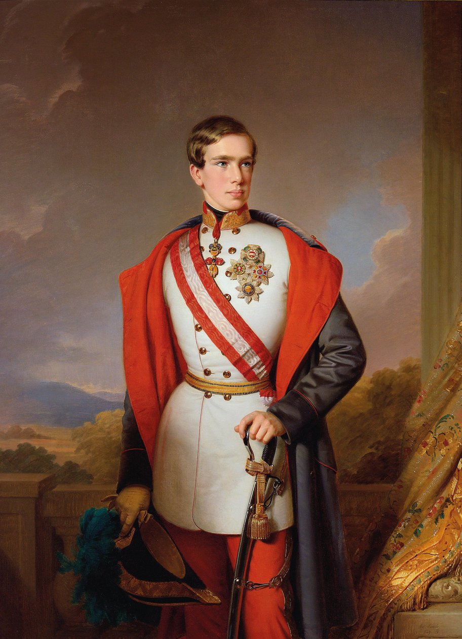 Porträtt av kejsar Franz Josef I av Österrike, 1849. av Anton Einsle