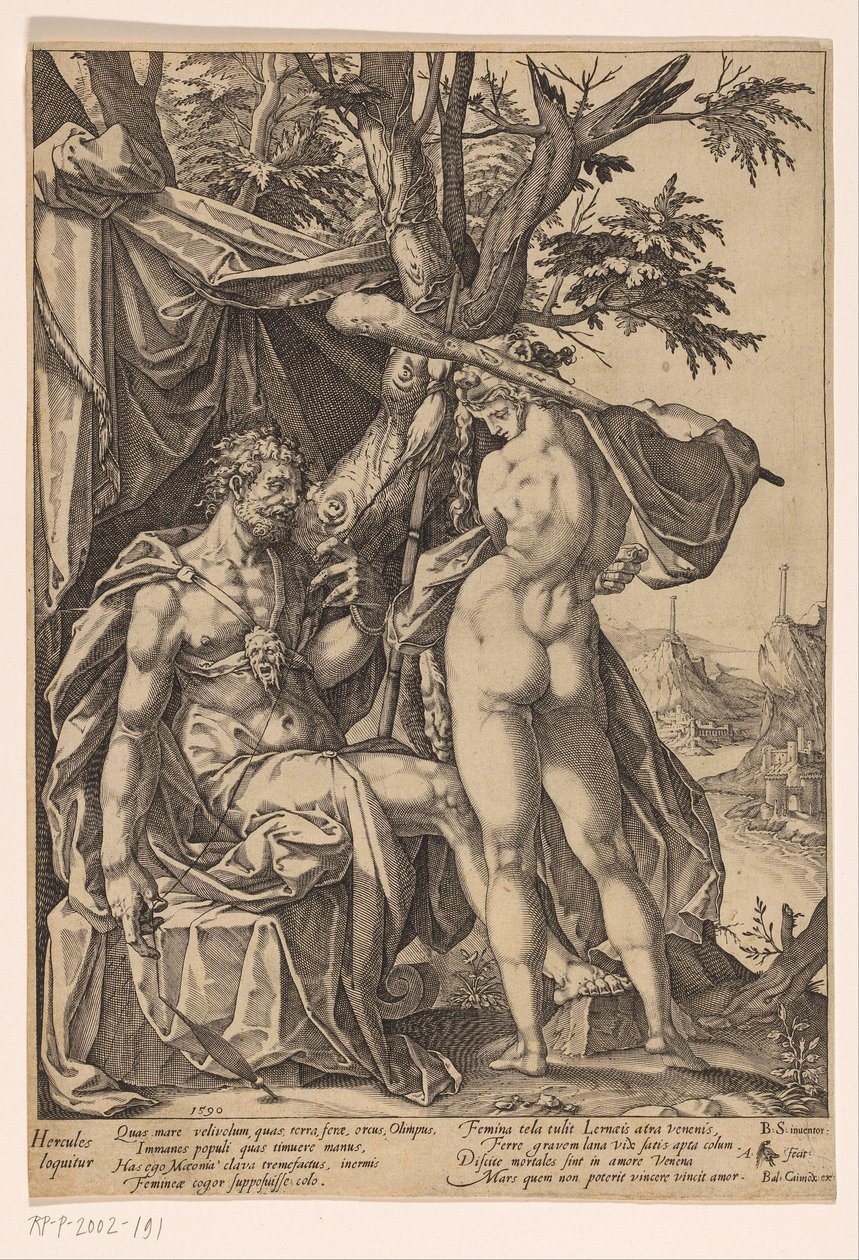 Hercules i Omphale av Anton Eisenhoit