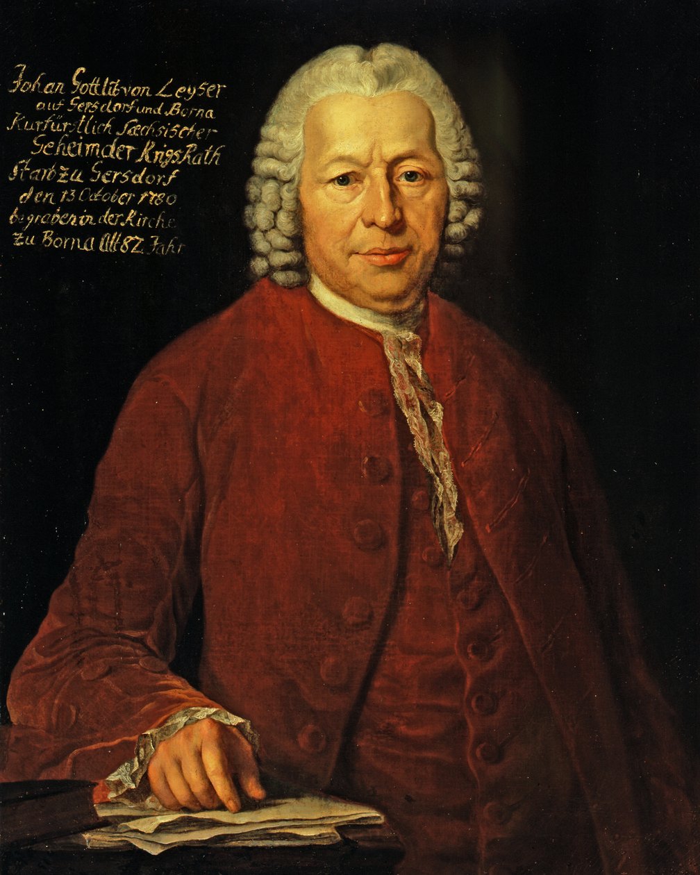 Den kurfurstligt sachsiske krigsrådet Johann Gottlieb von Leyser (omkring 1698-1780) av Anton Graff
