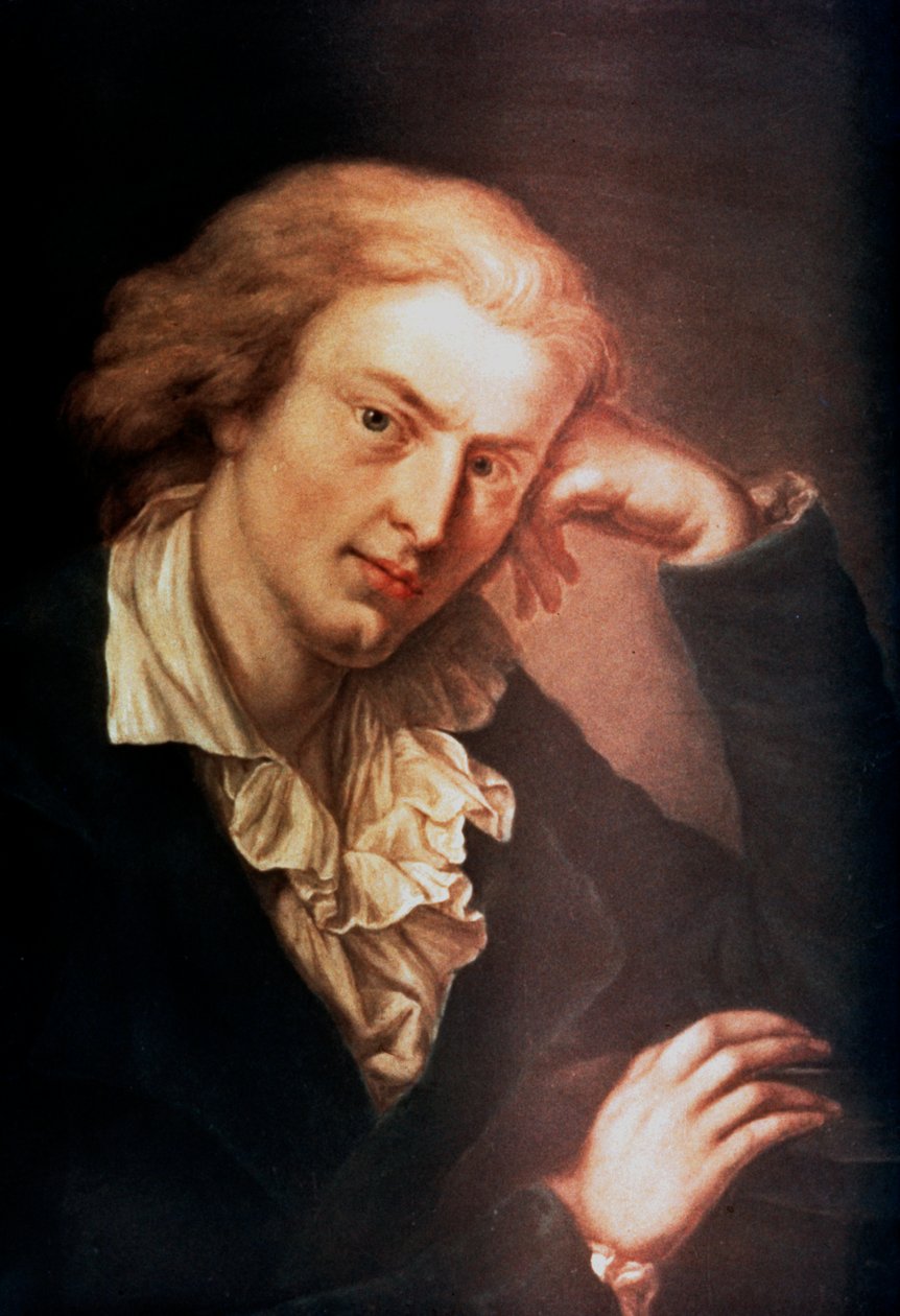 "Johann Christoph Friedrich Von Schiller", tysk poet, dramatiker och historiker, c1785 av Anton Graff