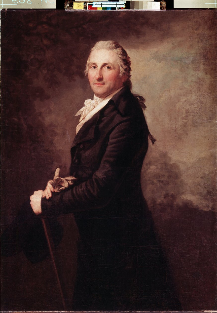 ""Porträtt av George Leopold av Gogul (eller Goguel), fransk soldat och politiker"" Målning av Anton Graff (1736-1813) 1796 Mått 130x95 cm Eremitagemuseet, Sankt Petersburg av Anton Graff