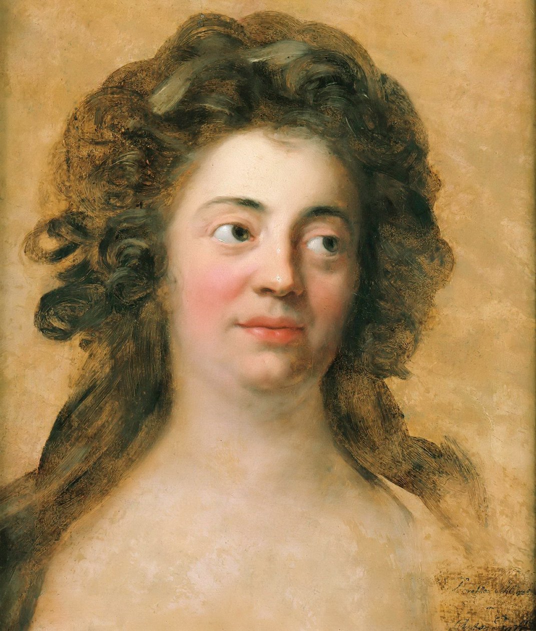 Porträtt av Dorothea Friederike Schlegel 1764-1839, född Brendel Mendelssohn, ca 1790. av Anton Graff