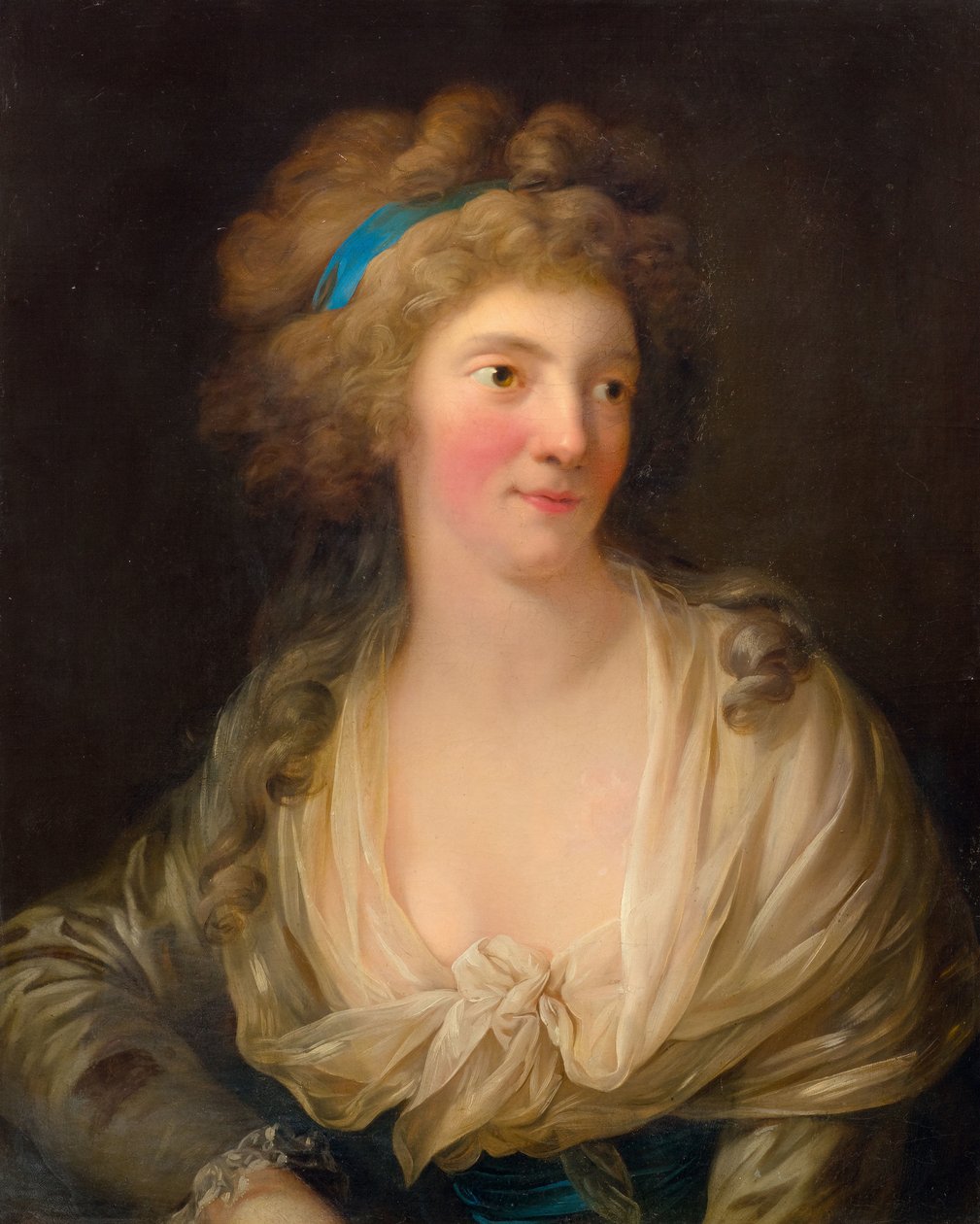Prinsessan Frederica Charlotte av Preussen 1767-1820, hertiginna av York och Albany. av Anton Graff