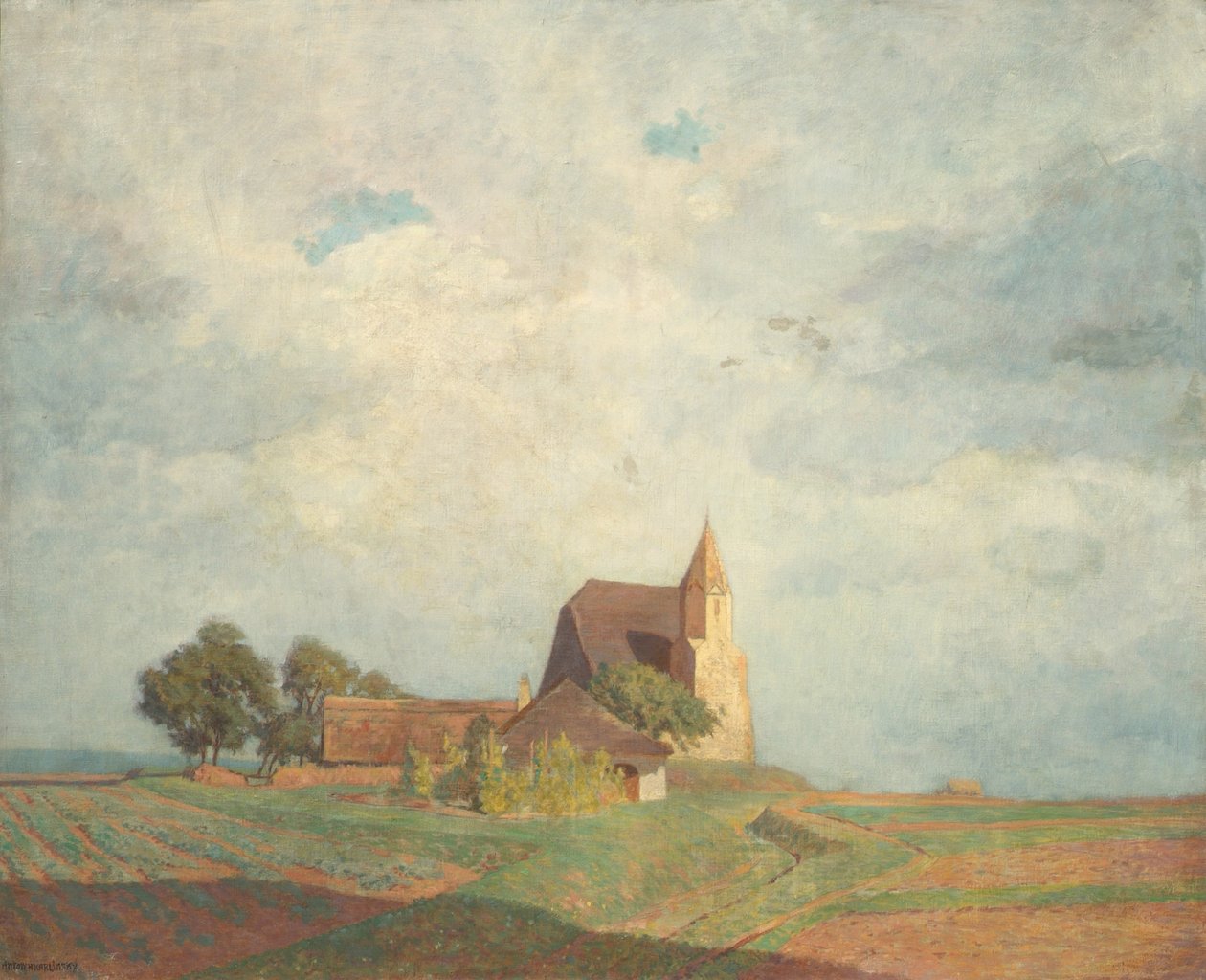 Kyrka i Holzern nära Sausenstein av Anton Hans Karlinsky