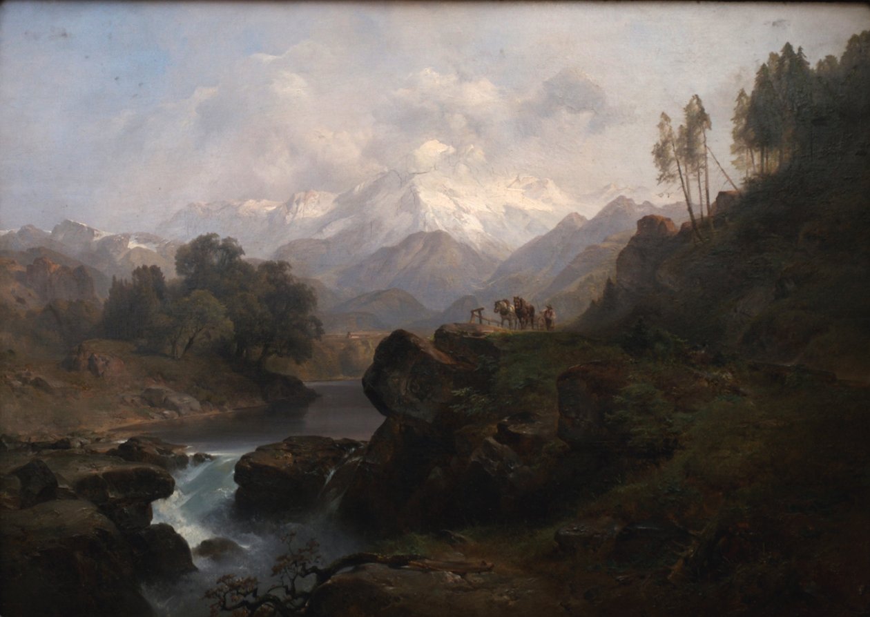 Bergslandskap med Wiesbachhorn av Anton Hansch