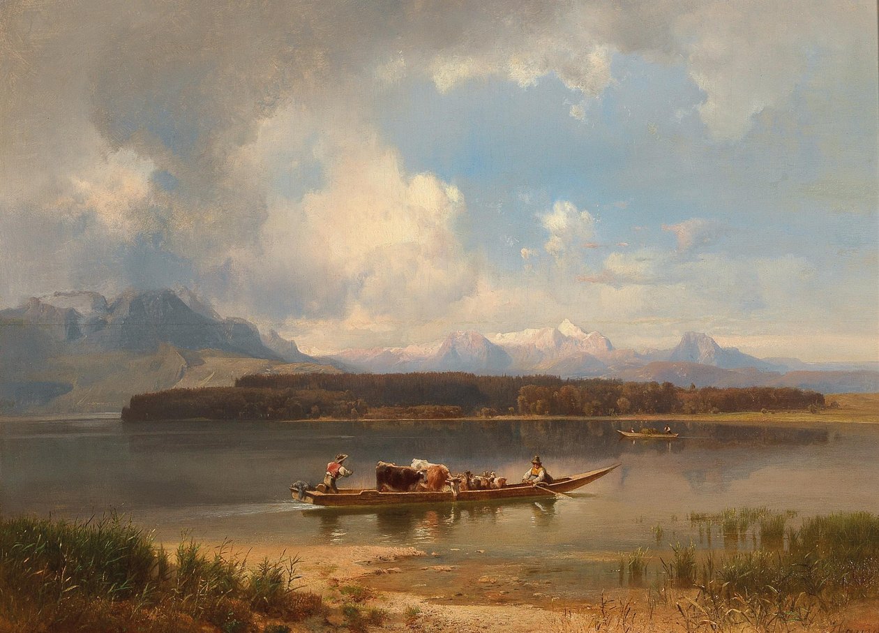Tyska: Sjön Chiemsee på hösten av Anton Hansch
