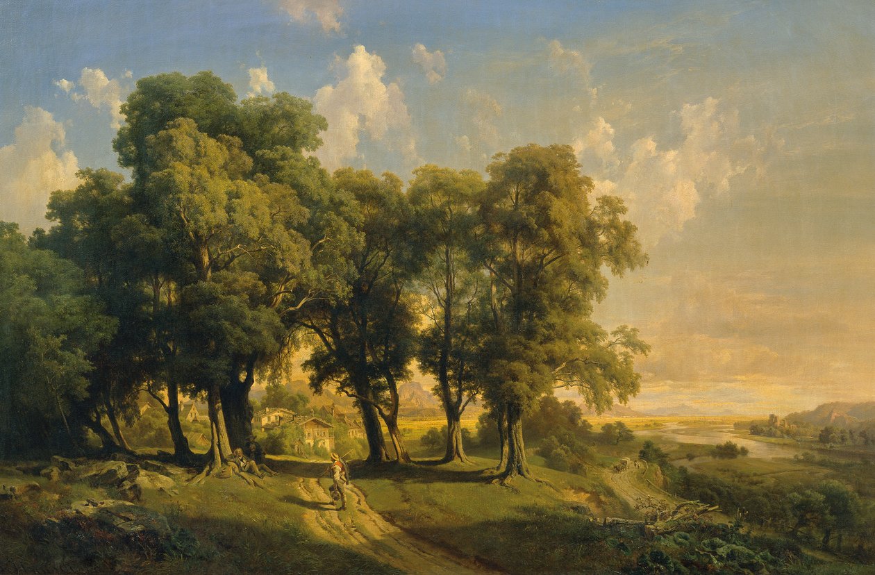 Unter den Linden (kvällslandskap) av Anton Hansch