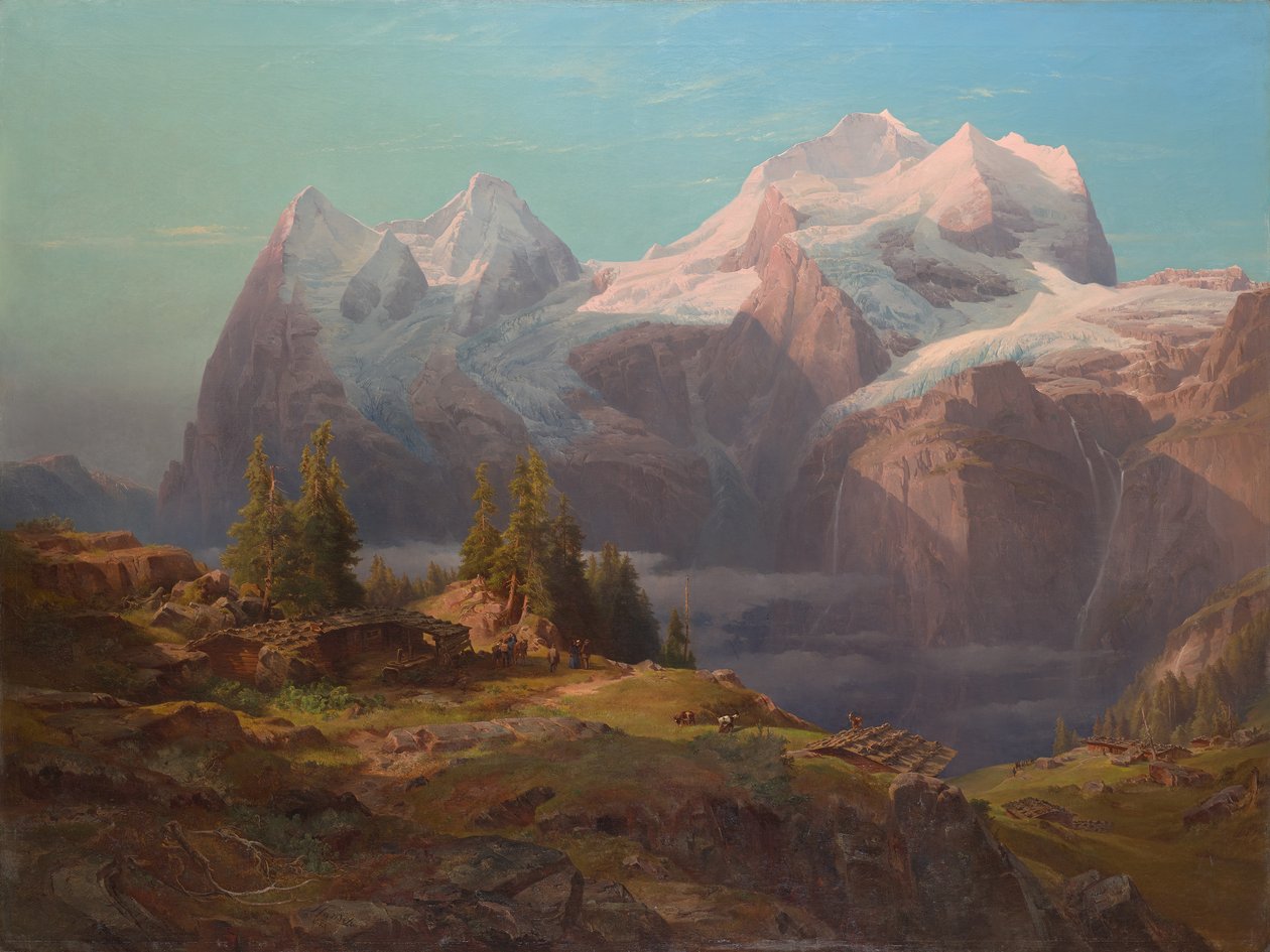 Wengeralpe i Berner Oberland (Eiger, Mönch och Jungfrau) av Anton Hansch