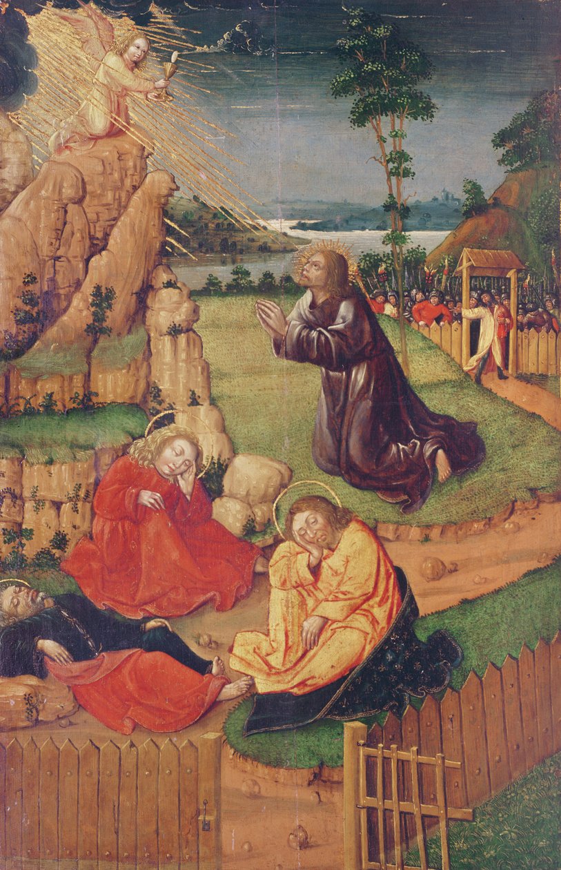Jesus i Olivträdgården, från scener ur Kristi liv av Anton Henkel