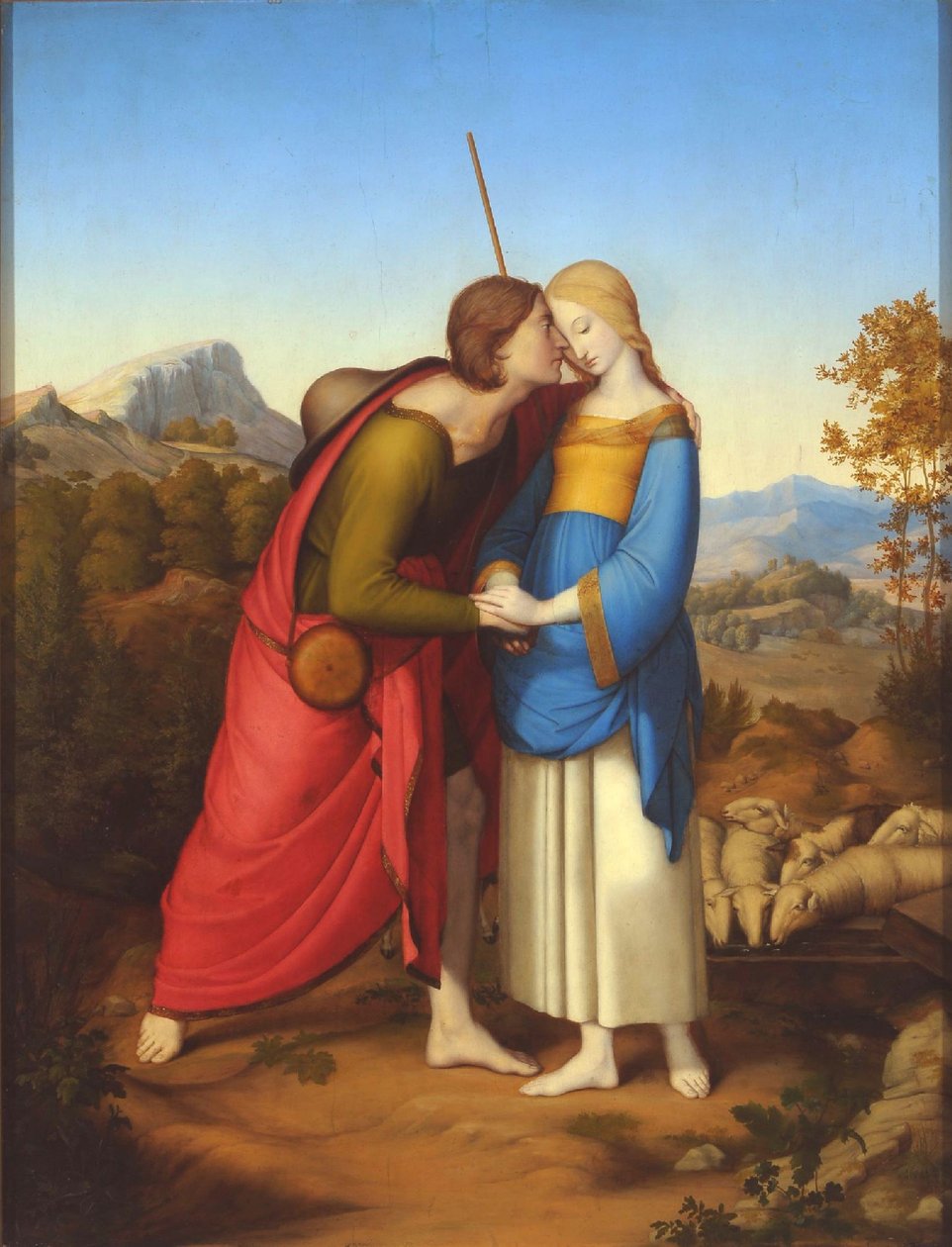 Jacob möter Rachel vid brunnen, ca. 1826 av Anton Josef Dräger