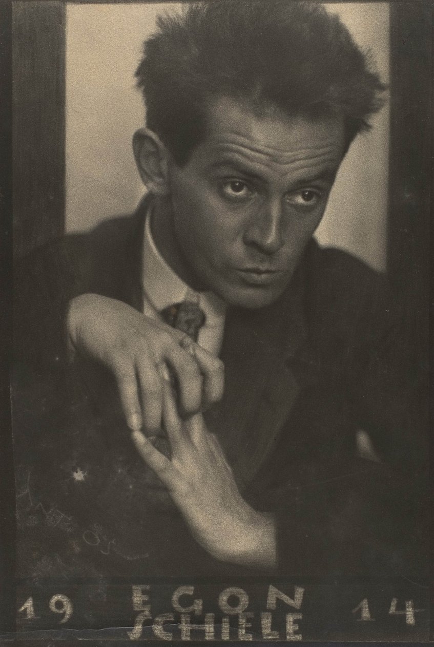 Egon Schiele, 1914 (silvertryck av gelatin) av Anton Josef Trcka