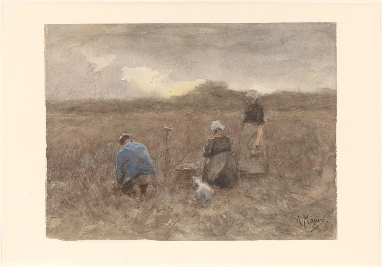 potatisupptagare av Anton Mauve