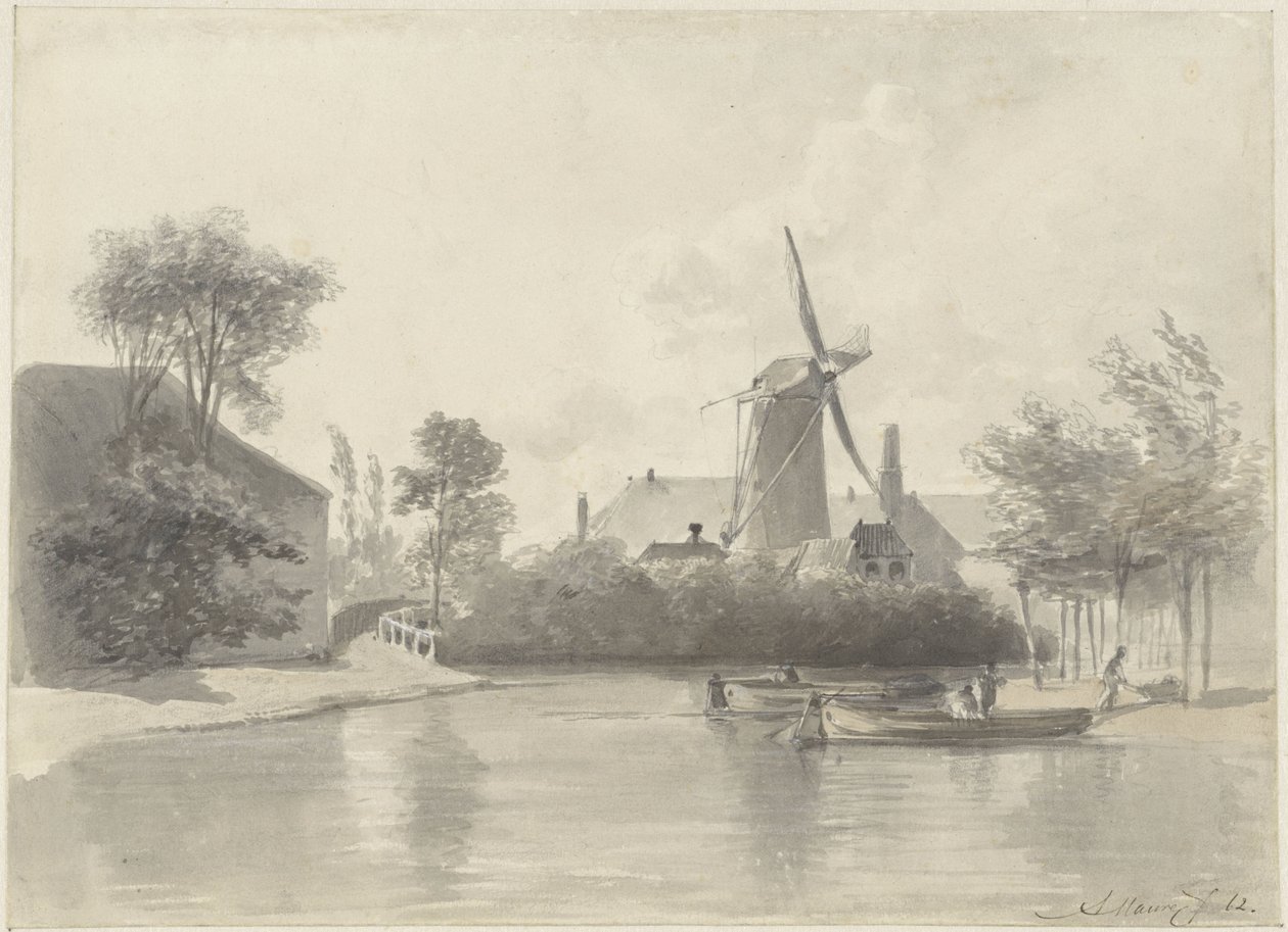 Utsikt över Haarlem av Anton Mauve