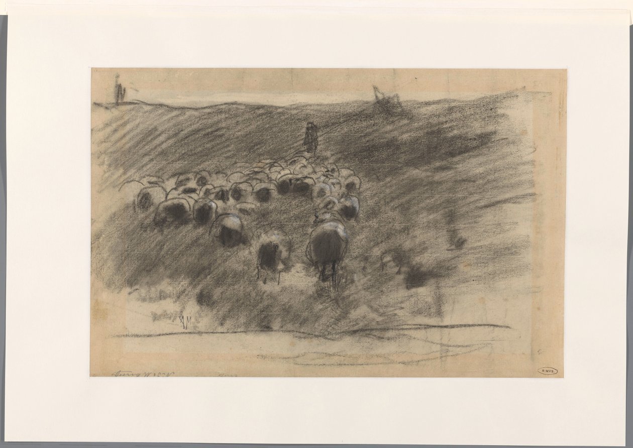 Herde med fårhjord av Anton Mauve