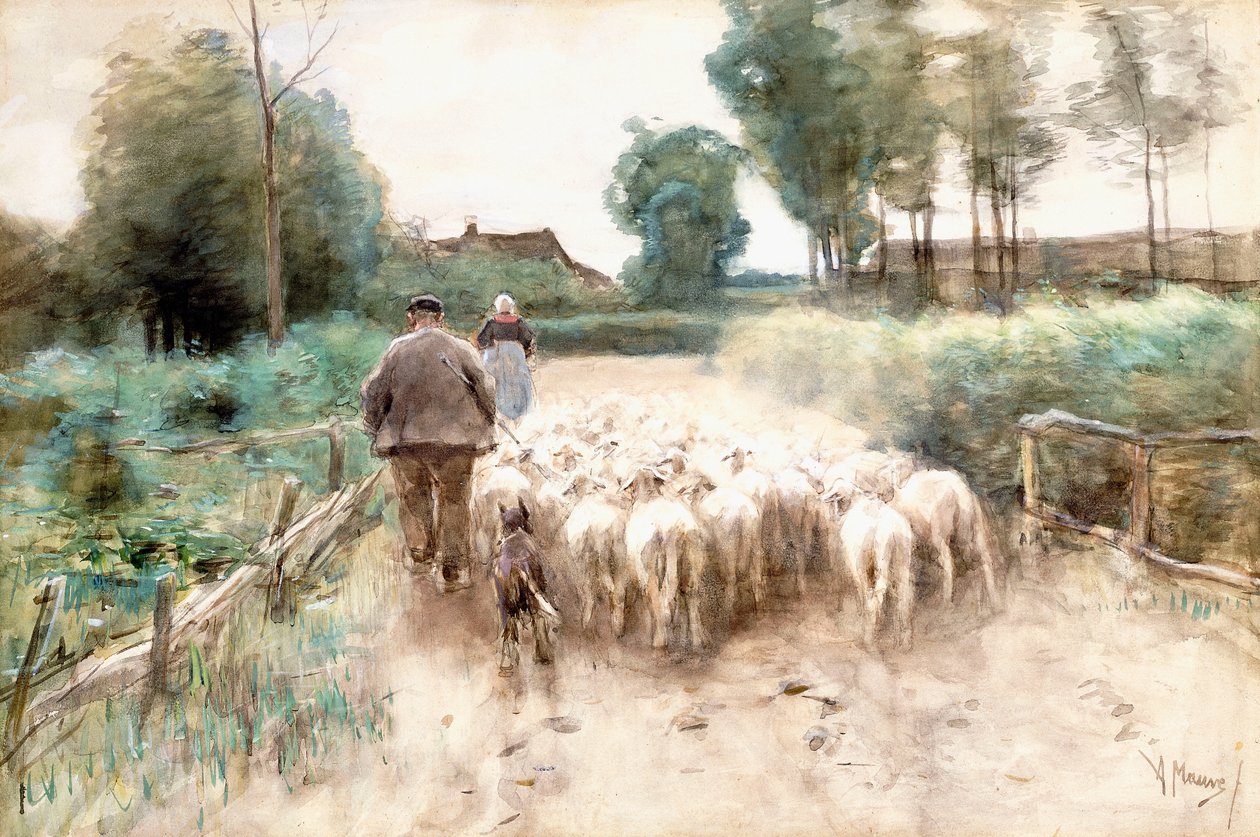 På väg hemåt, av Anton Mauve