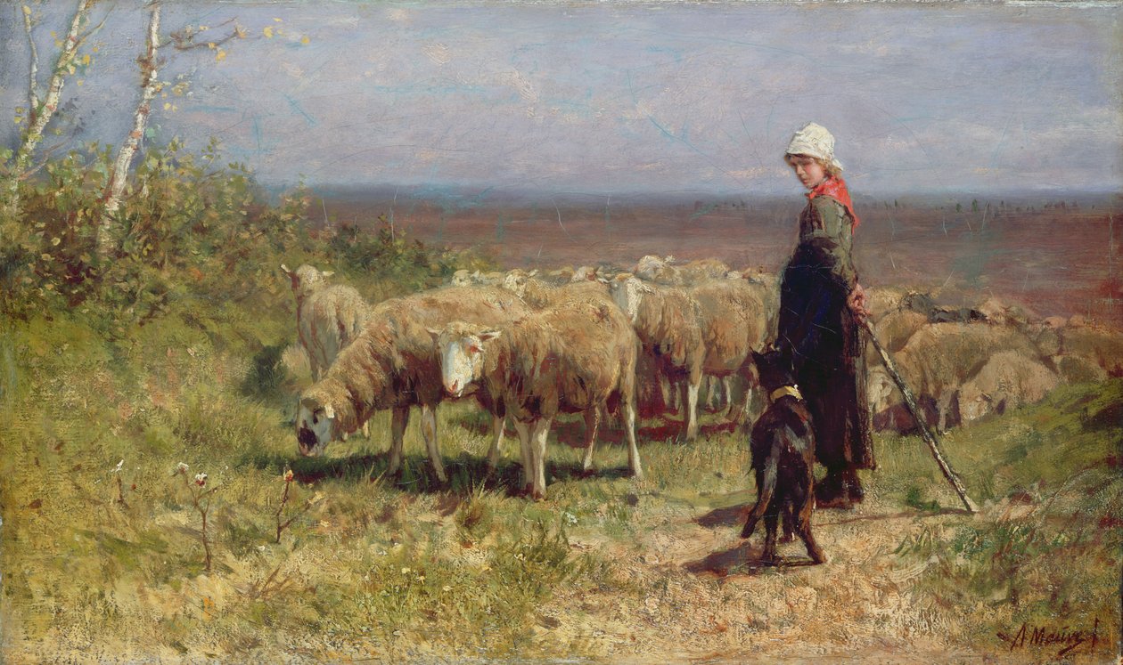 Herdinna (olja på duk) av Anton Mauve
