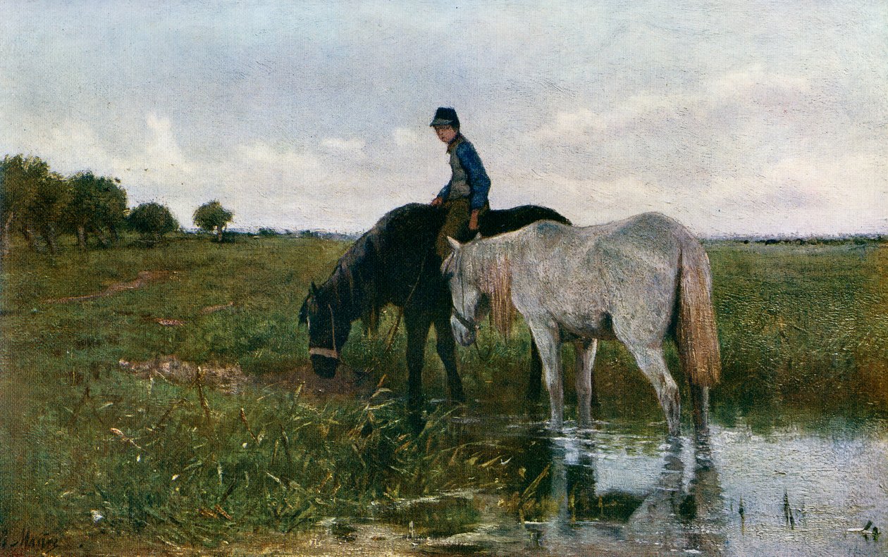 Vattning av hästar, 1871, 1912. av Anton Mauve