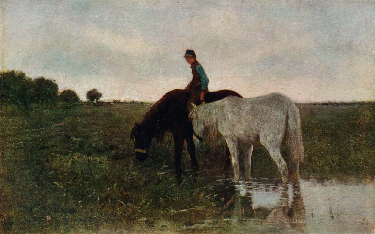 Vattning av hästar, 1871, 1913 av Anton Mauve