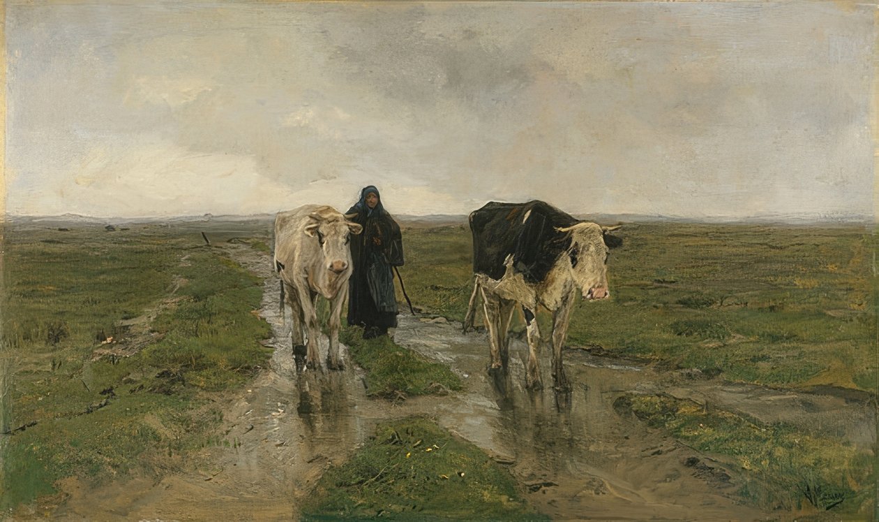 Betning. Troligen 1880-talet av Anton Mauve