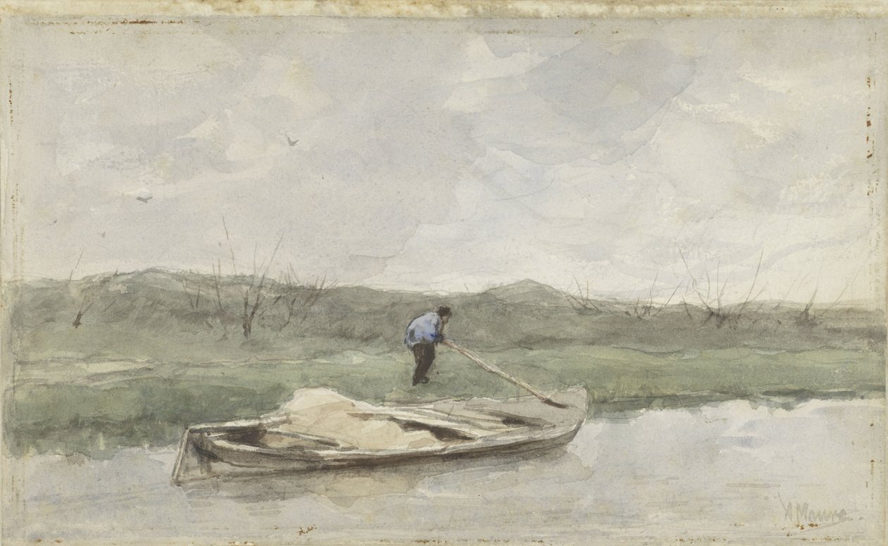 Sand pråm av Anton Mauve