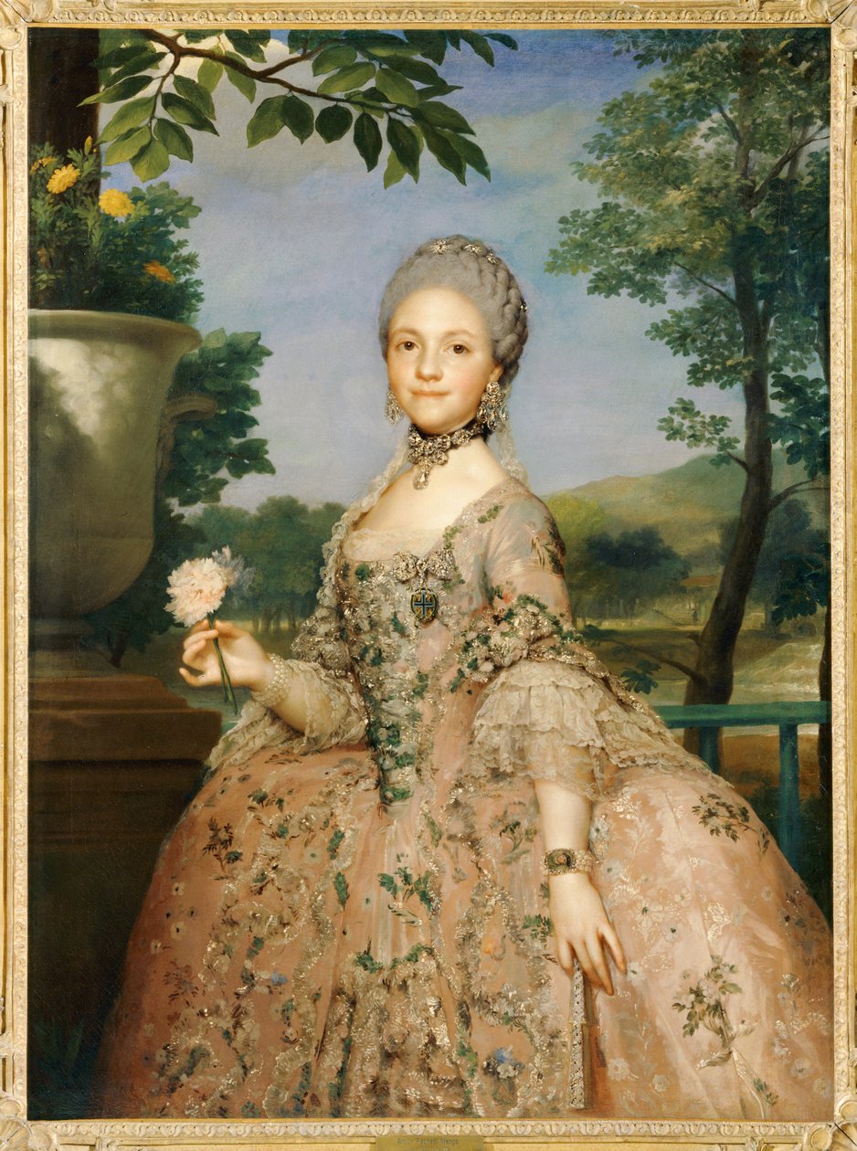Marie-Louise de Parme, hustru till sin kusin ... av Anton Raphael (attr. to) Mengs