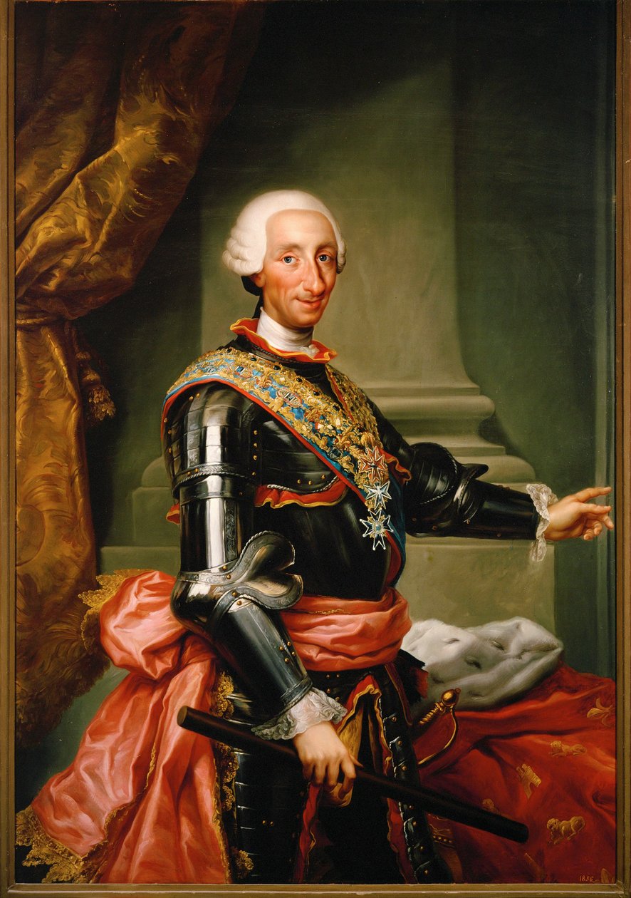 Carlos III, kung av Spanien ... (målning på duk) av Anton Raphael Mengs