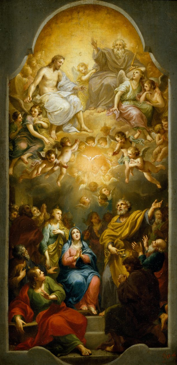 Den heliga andens nedstigning, av Anton Raphael Mengs av Anton Raphael Mengs
