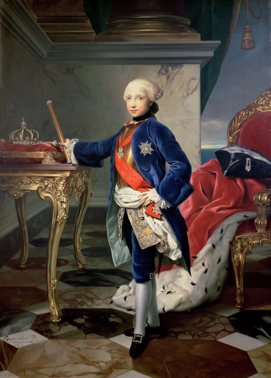 Ferdinand IV, kung av Neapel (1751-1825) av Anton Raphael Mengs