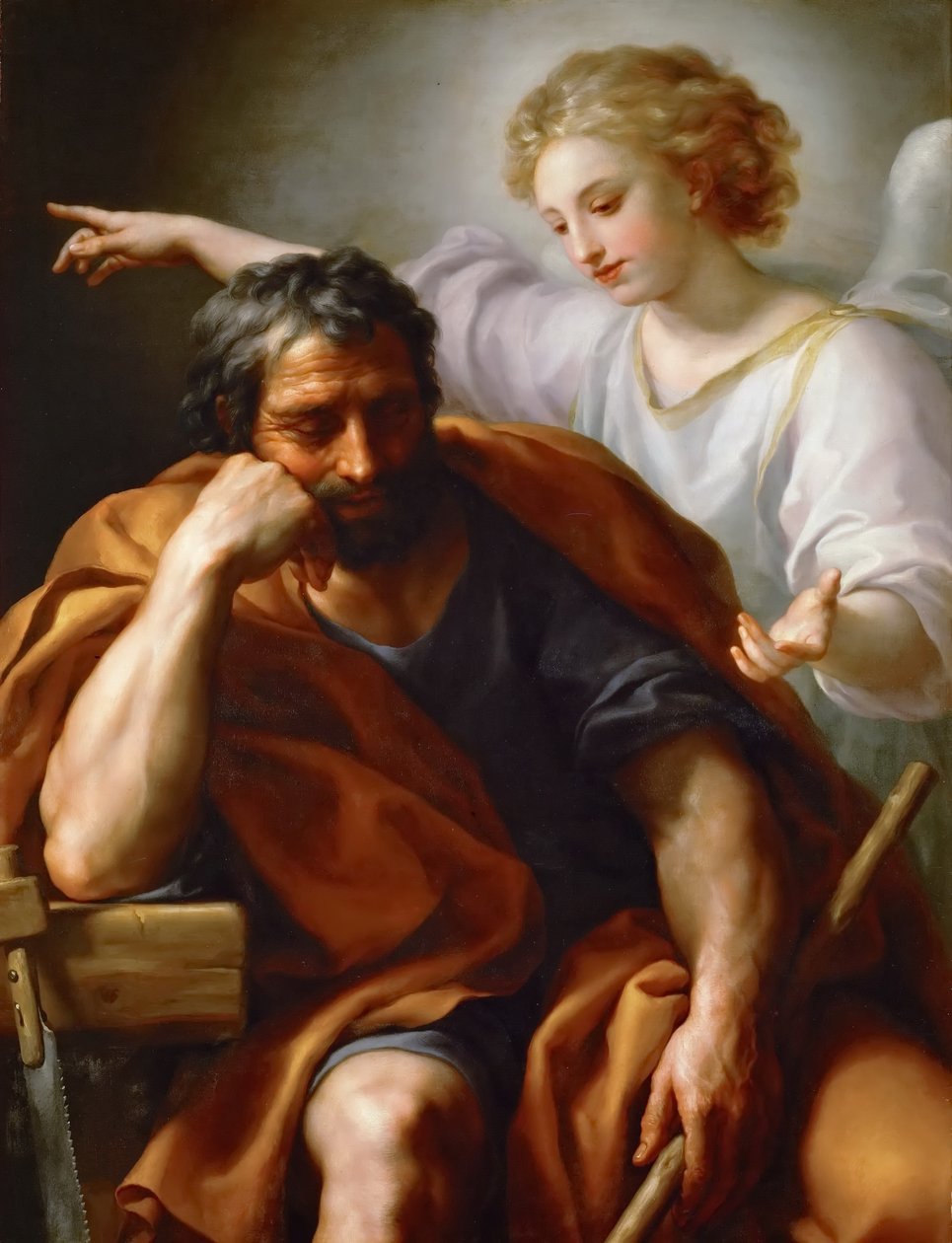 Tyska: Traum des Hl. Joseph Den helige Josefs dröm av Anton Raphael Mengs
