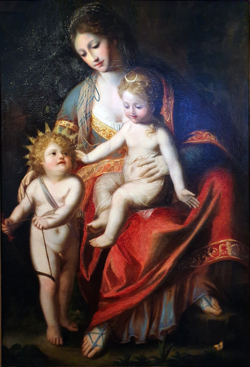 Latona med sina barn Apollo och Diana av Anton Raphael Mengs