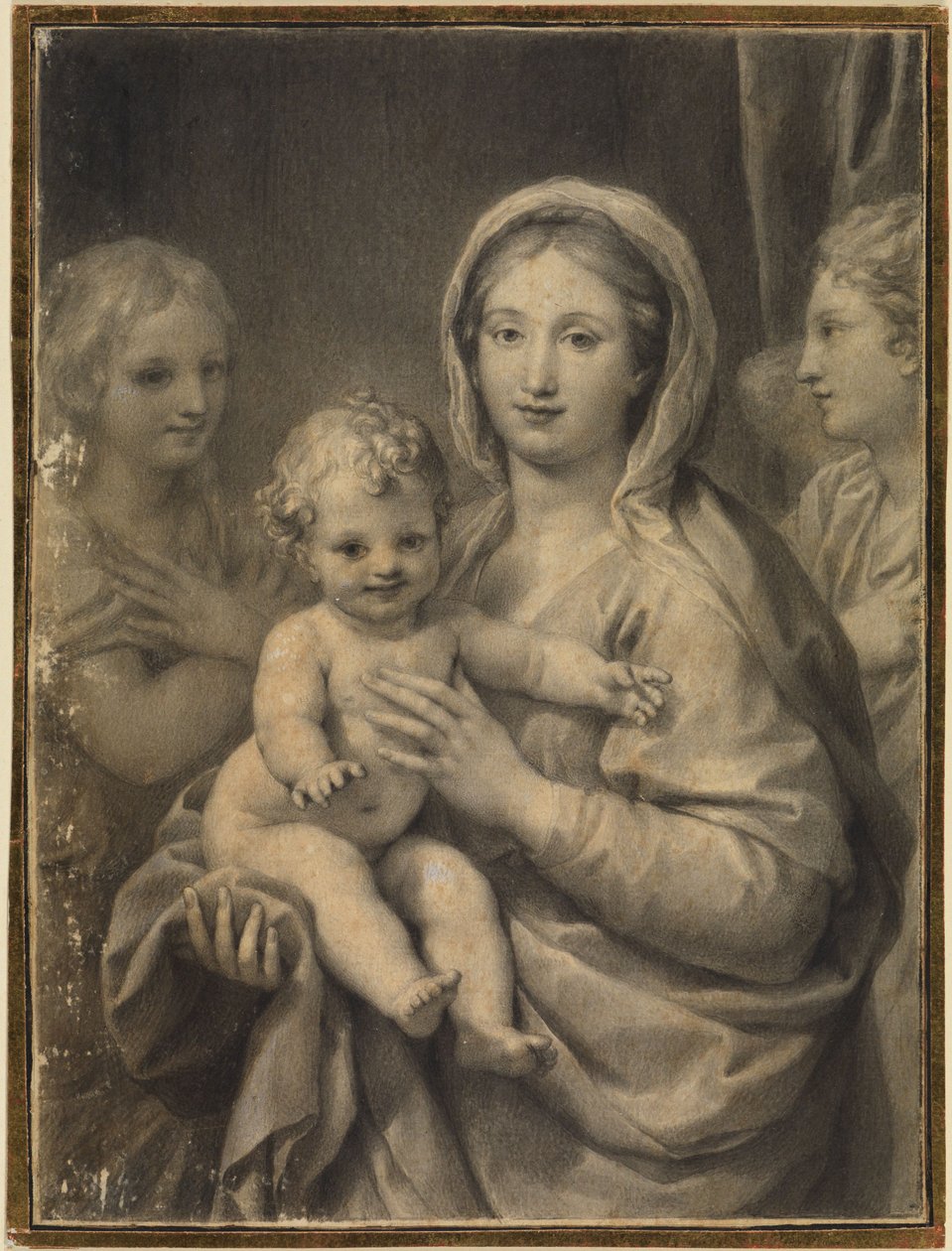 Madonnan med barnet och två änglar av Anton Raphael Mengs