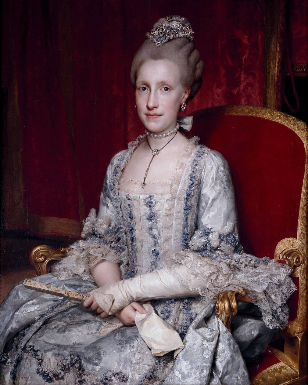Maria Louise av Spanien (1745-1792) (Marie Louise)- Porträtt av Infanta Maria Luisa av Spanien (1745-1792), den heliga romerska kejsarinnan av Mengs, Anton Raphael (1728-1779) av Anton Raphael Mengs