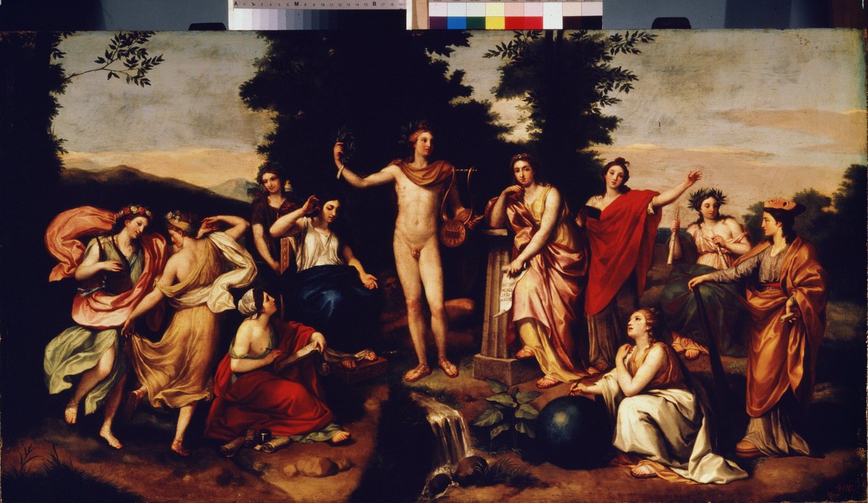 Parnassus, ca 1750-60 av Anton Raphael Mengs