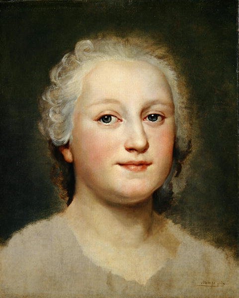 Porträttstudie av en dam (olja på duk på blyplatta) av Anton Raphael Mengs