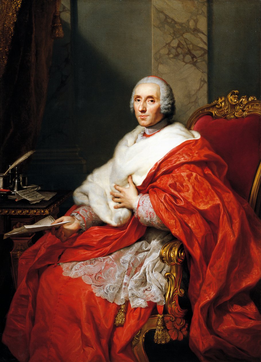 Porträtt av kardinal Alberico Archinto, av Anton Raphael Mengs, olja på duk av Anton Raphael Mengs