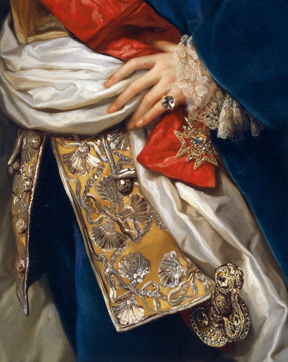 Porträtt av Ferdinand IV, av Anton Raphael Mengs, detalj av Anton Raphael Mengs