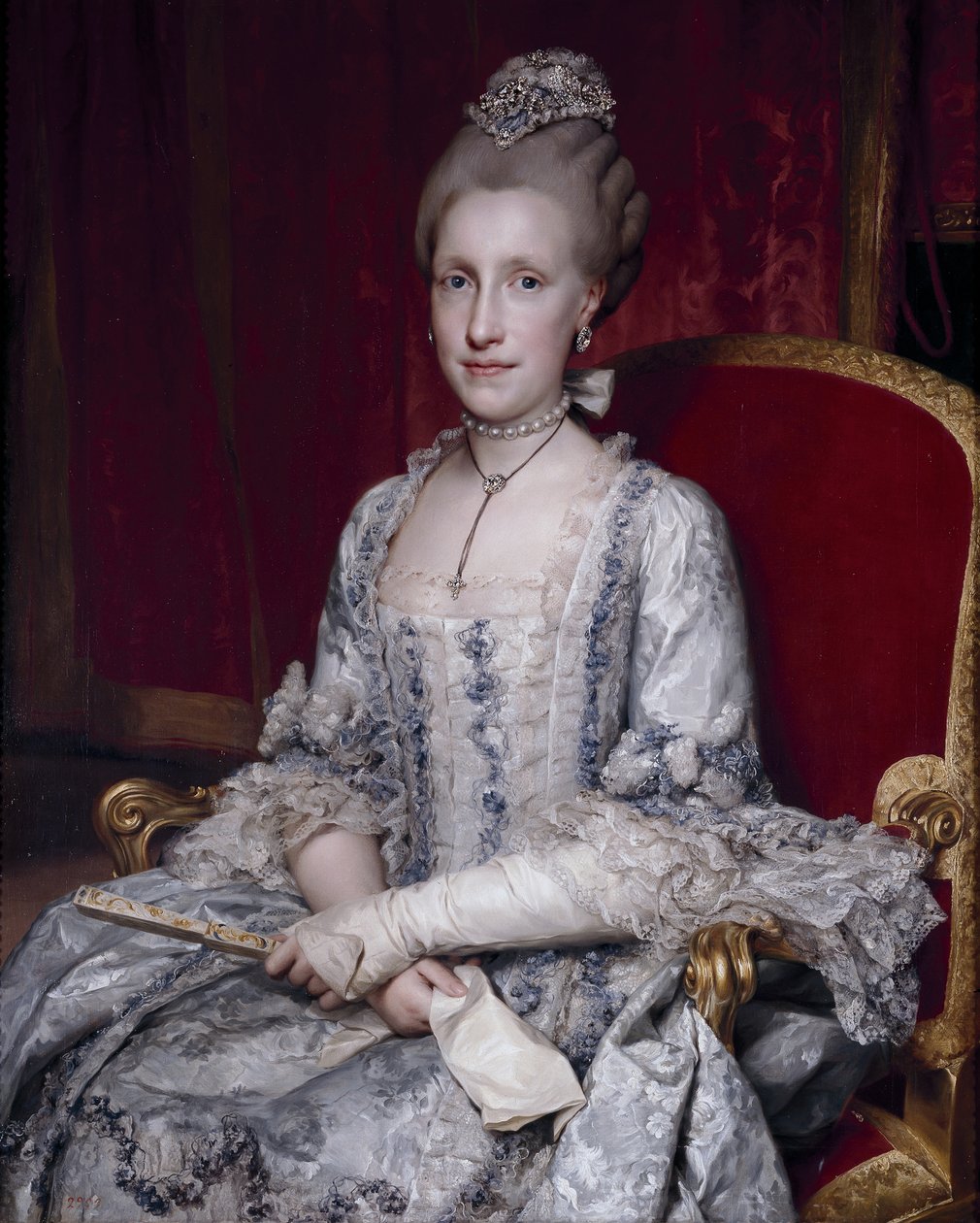 Porträtt av Infanta Maria Luisa av Spanien 1745-1792, heliga romerska kejsarinnan, 1770 av Anton Raphael Mengs