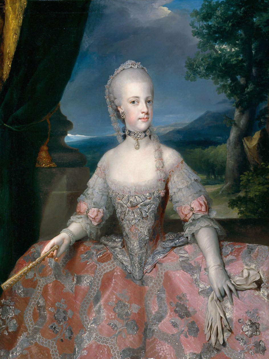 Spanska  María Carolina de Habsburgo-Lorena, reina de Nápoles Maria Carolina av Habsburg-Lothringen, drottning av Neapel av Anton Raphael Mengs