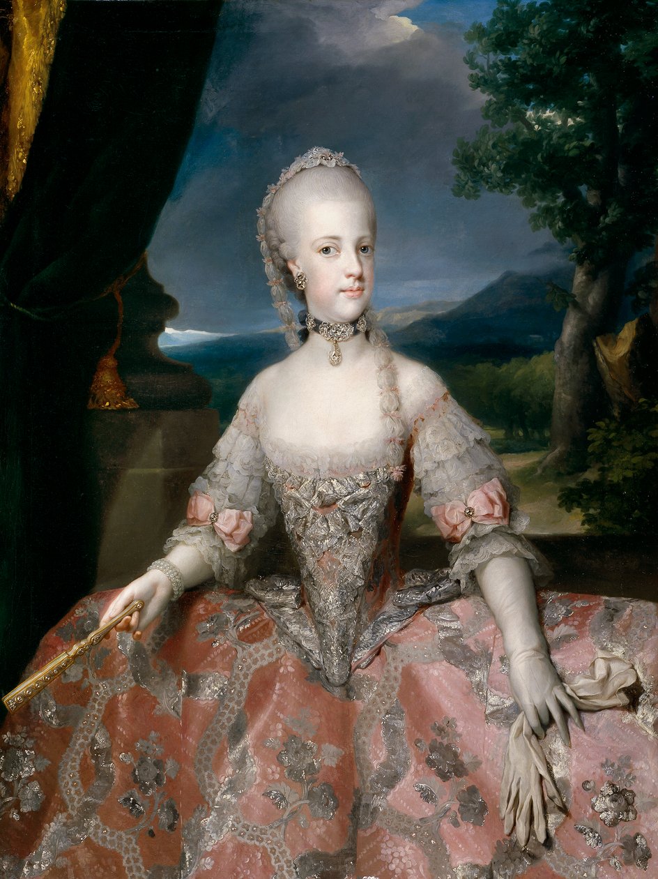 Spanska  María Carolina de Habsburgo-Lorena, reina de Nápoles Maria Carolina av Habsburg-Lothringen, drottning av Neapel av Anton Raphael Mengs