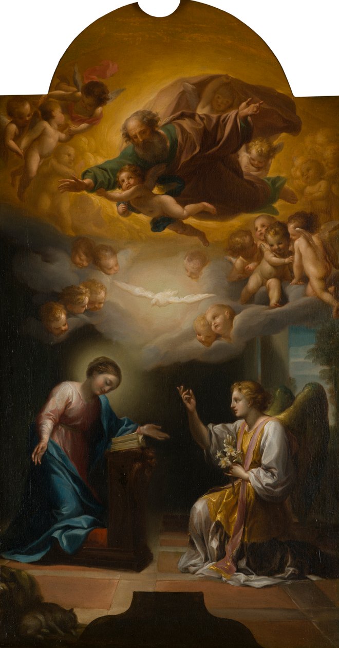 The Annunciation, c.1748-79 (olja på duk) av Anton Raphael Mengs