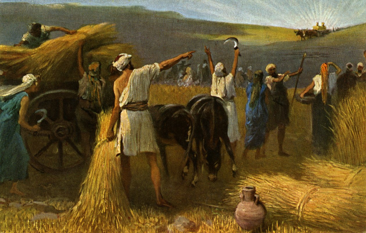 Arkens återkomst, Gamla testamentet (tryck) av Anton Robert (after) Leinweber
