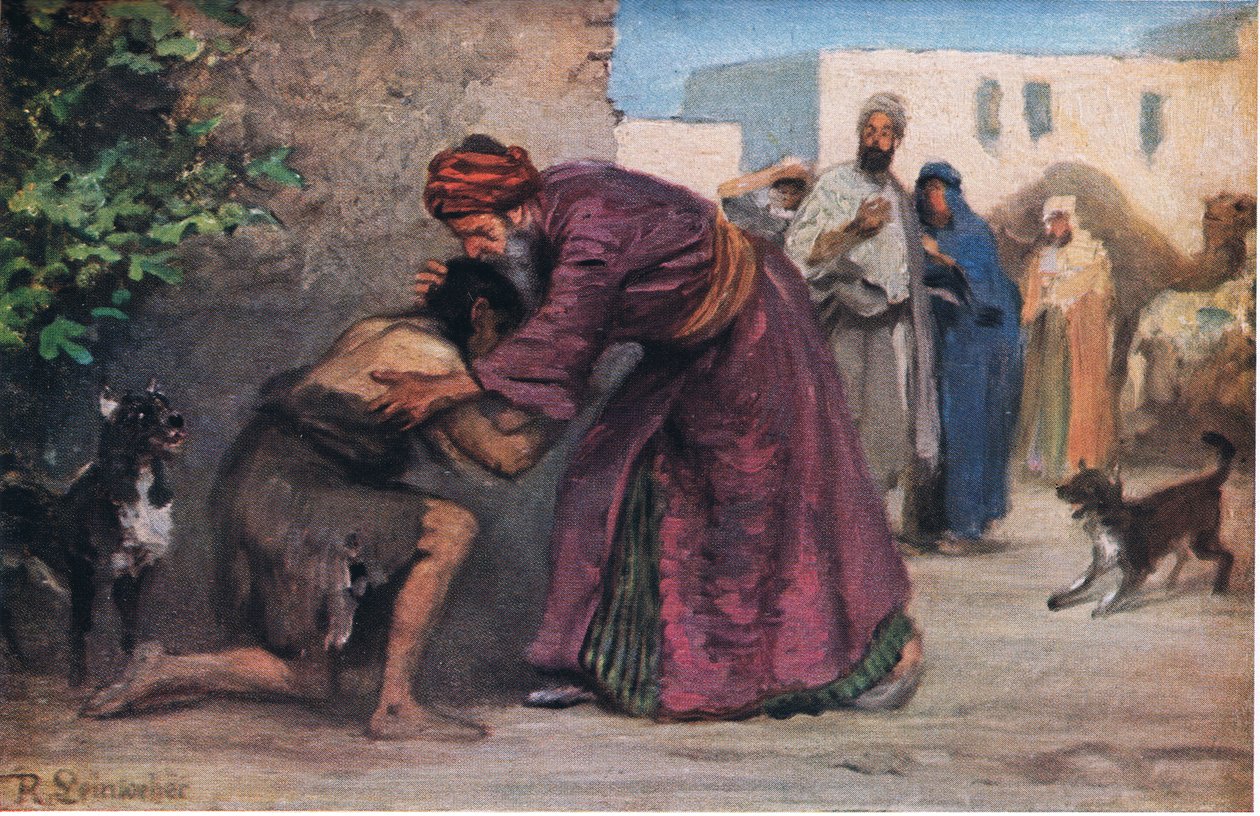 Den förlorade sonen, från Hulberts Story of the Bible publicerad av The John Winston Company, 1932 av Anton Robert Leinweber