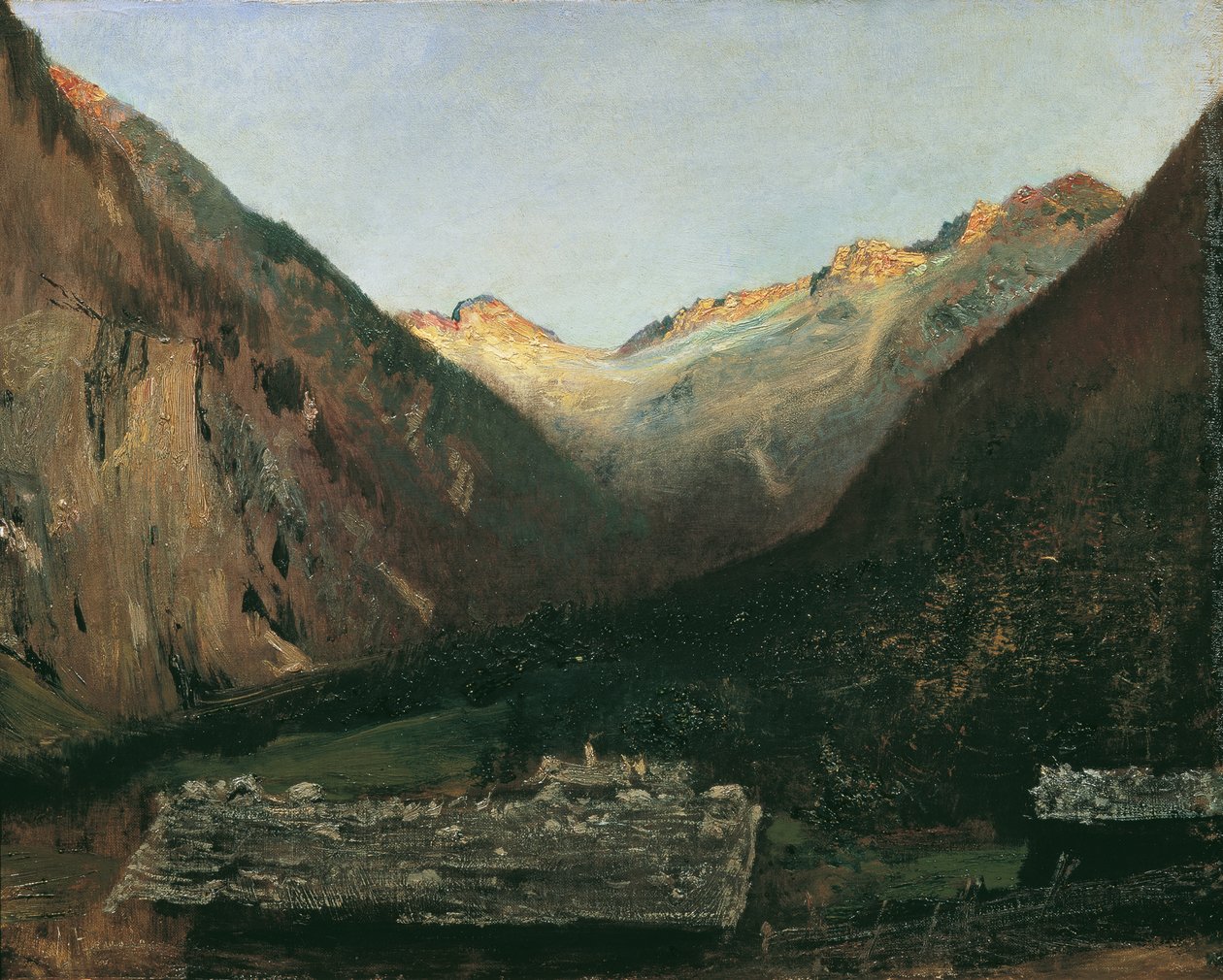 Kväll i Prossau nära Gastein av Anton Romako