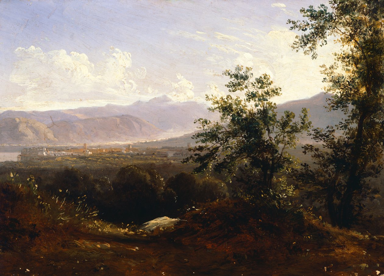 Utsikt över Sorrento från udden (olja på duk) av Anton Sminck Pitloo