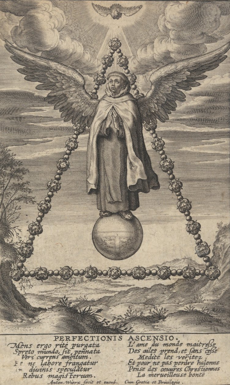 Perfectionis Ascensio, från The Life of Saint John of the Cross, 1622-24. av Anton Wierix
