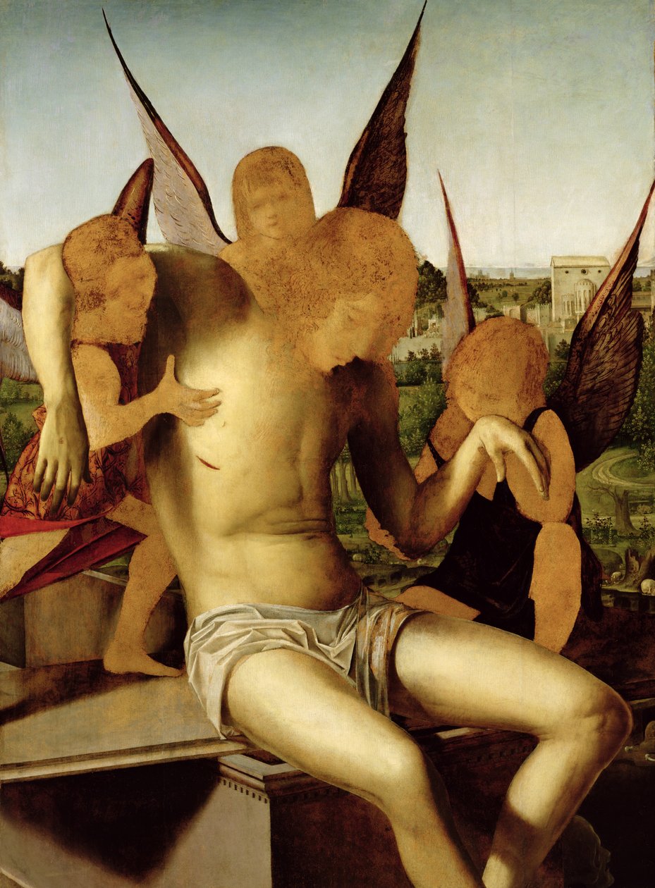 Kristus stödd av tre änglar av Antonello da Messina