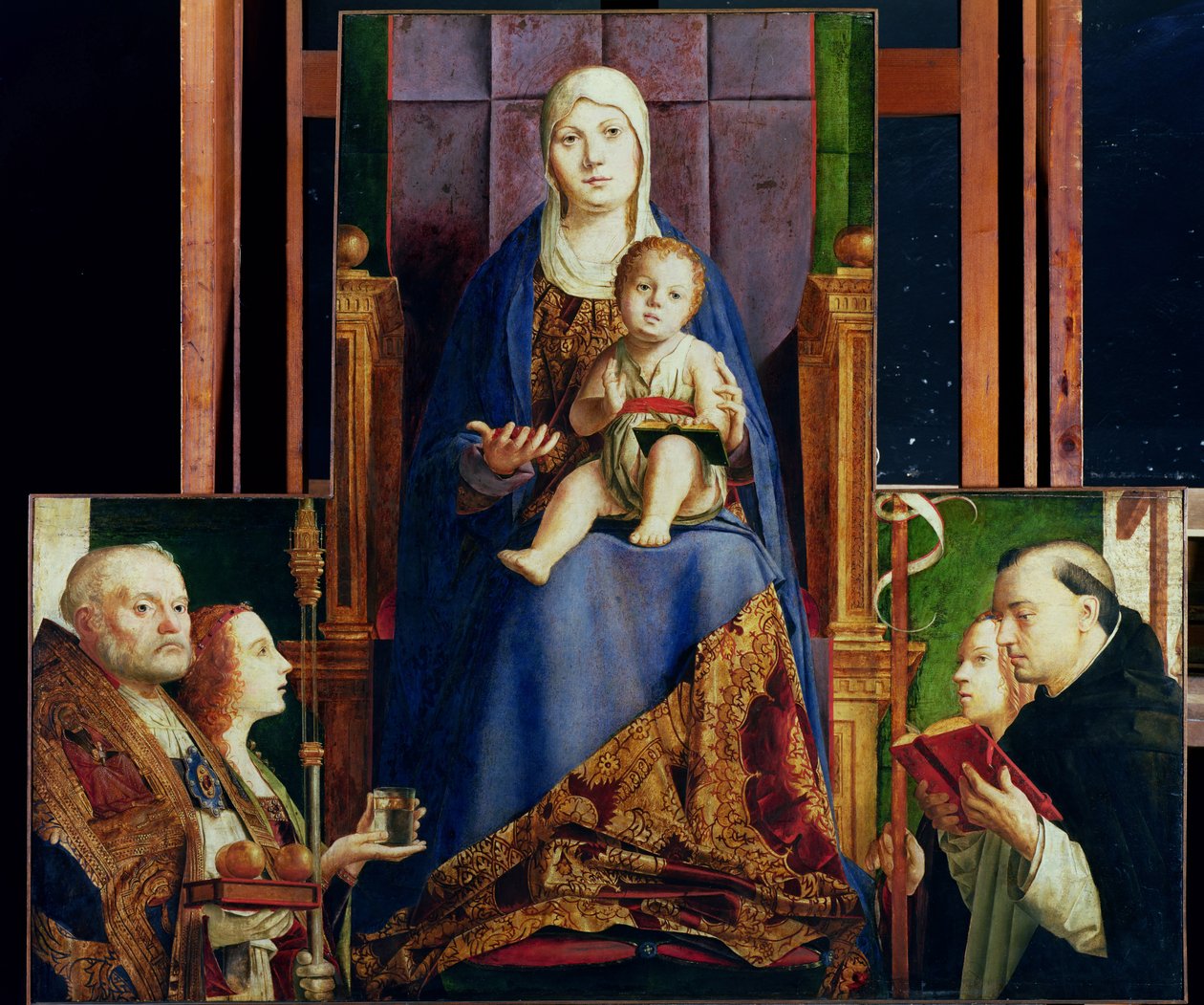 Madonna med Sankt Nikolaus av Bari av Antonello da Messina