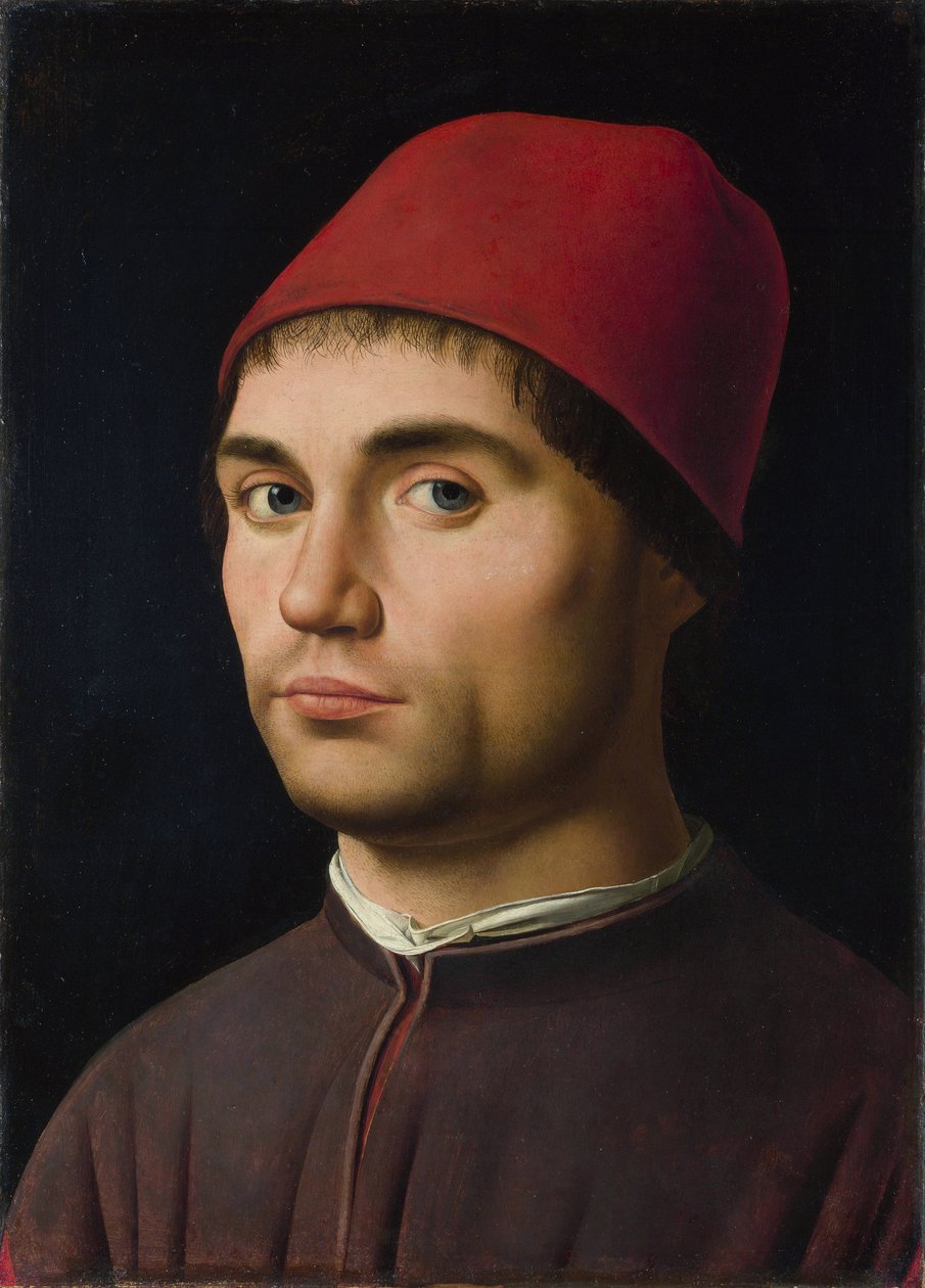 Porträtt av en man, ca 1475 av Antonello da Messina