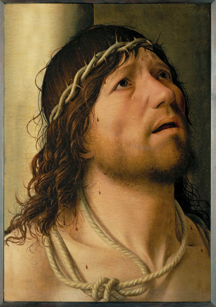 Kristus vid skampålen (olja på trä) av Antonello da Messina